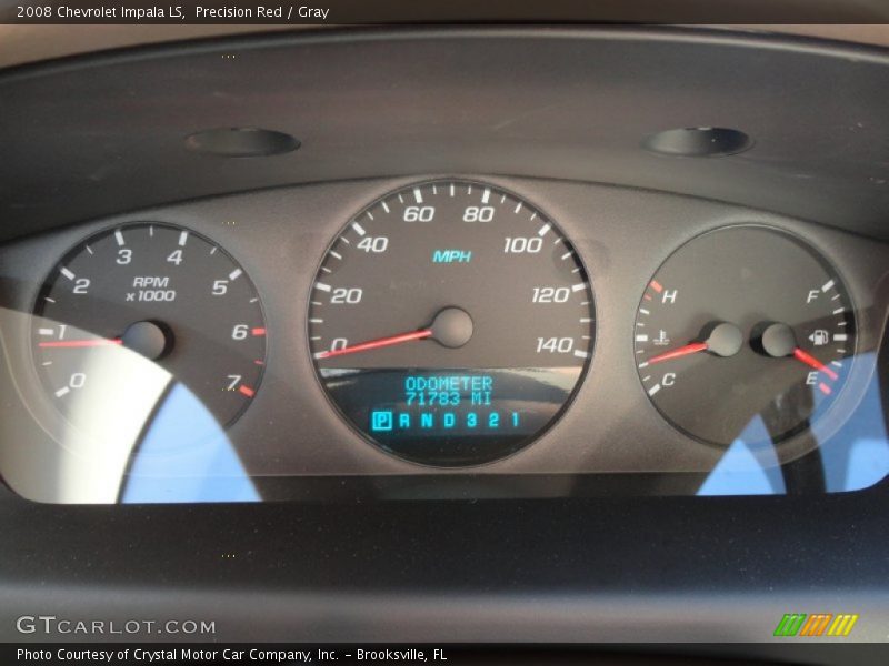 Precision Red / Gray 2008 Chevrolet Impala LS