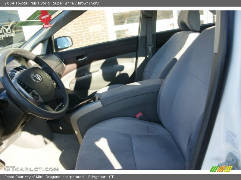 Super White / Brown/Ivory 2004 Toyota Prius Hybrid