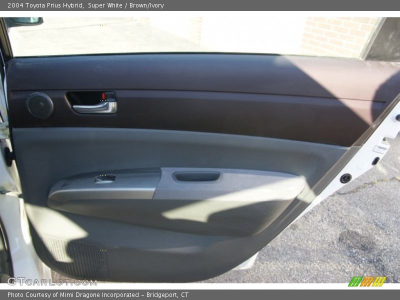 Super White / Brown/Ivory 2004 Toyota Prius Hybrid