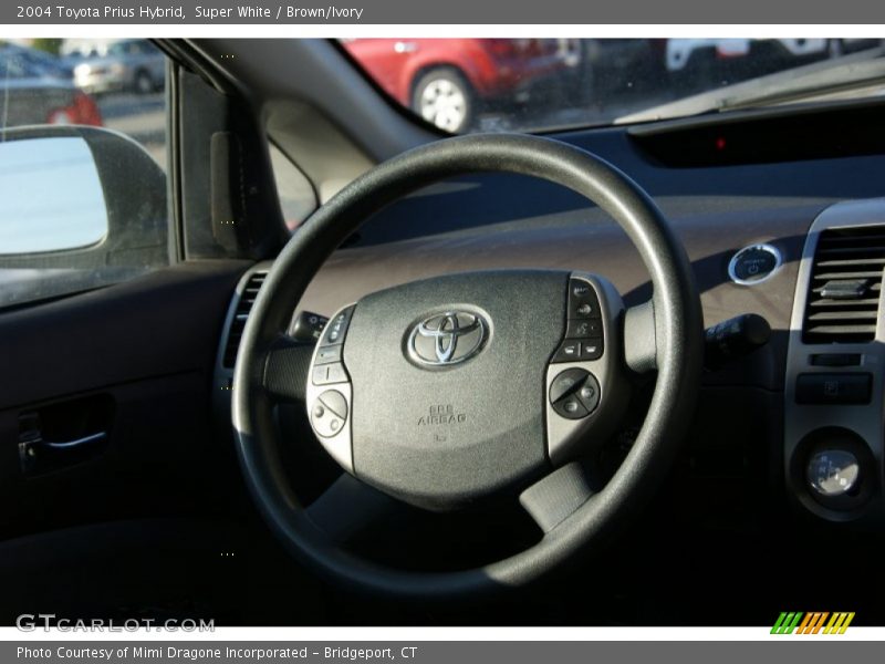 Super White / Brown/Ivory 2004 Toyota Prius Hybrid