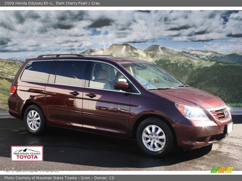 Dark Cherry Pearl / Gray 2009 Honda Odyssey EX-L