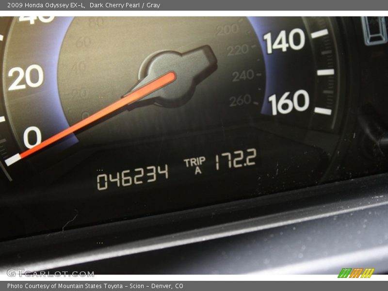 Dark Cherry Pearl / Gray 2009 Honda Odyssey EX-L