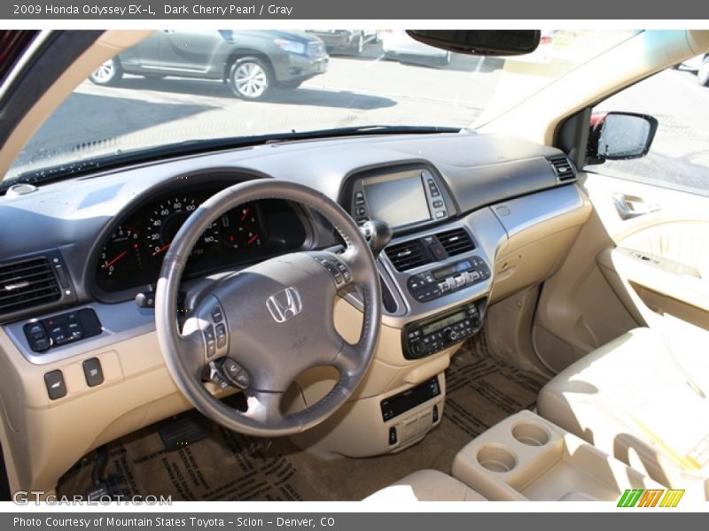 Dark Cherry Pearl / Gray 2009 Honda Odyssey EX-L