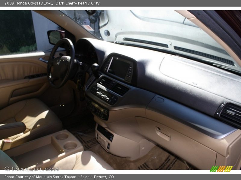 Dark Cherry Pearl / Gray 2009 Honda Odyssey EX-L