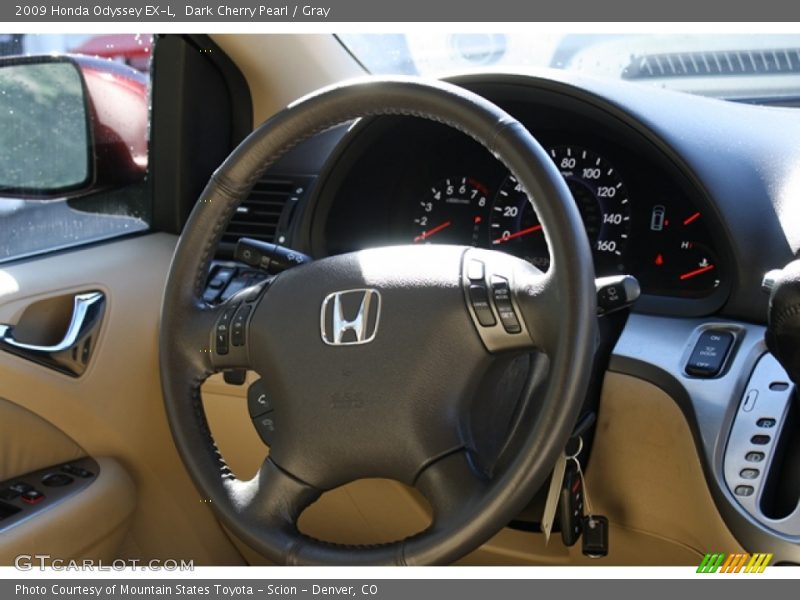 Dark Cherry Pearl / Gray 2009 Honda Odyssey EX-L