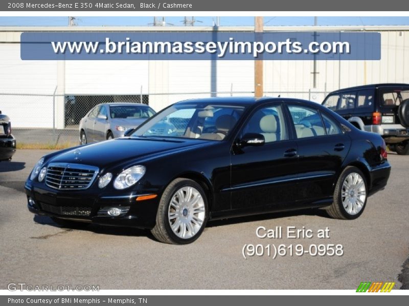 Black / Cashmere 2008 Mercedes-Benz E 350 4Matic Sedan