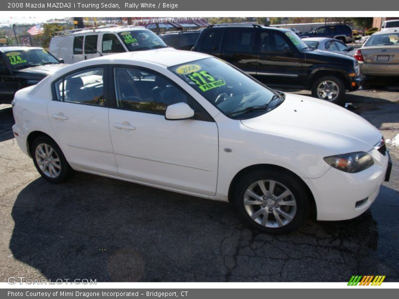 Rally White / Beige 2008 Mazda MAZDA3 i Touring Sedan
