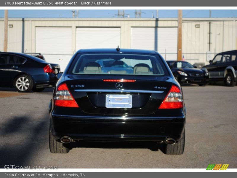 Black / Cashmere 2008 Mercedes-Benz E 350 4Matic Sedan