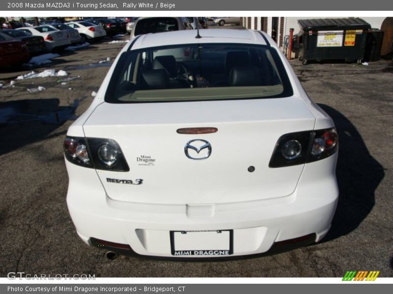 Rally White / Beige 2008 Mazda MAZDA3 i Touring Sedan