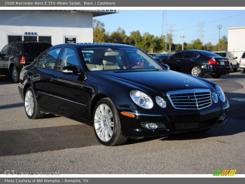 Black / Cashmere 2008 Mercedes-Benz E 350 4Matic Sedan
