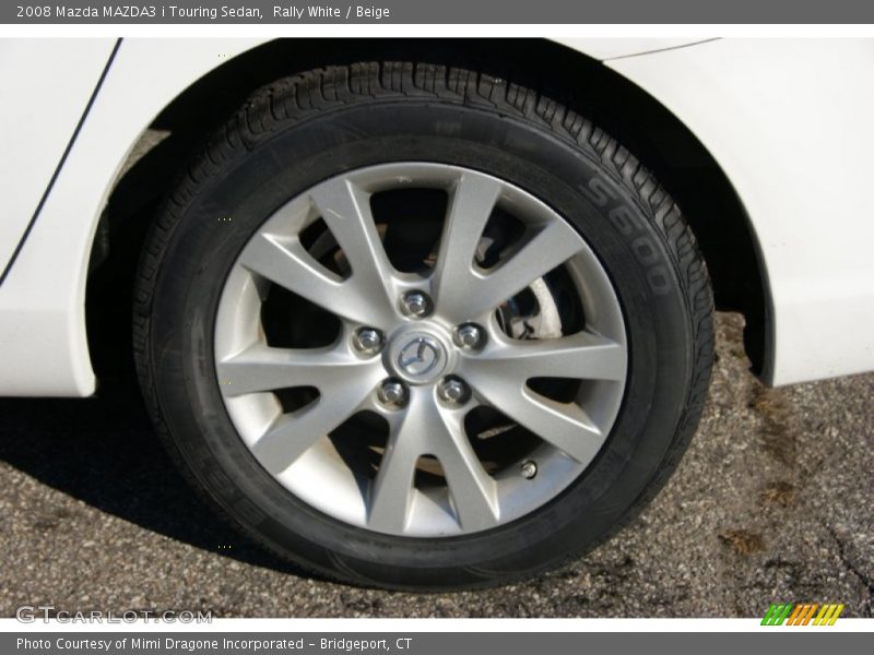 Rally White / Beige 2008 Mazda MAZDA3 i Touring Sedan