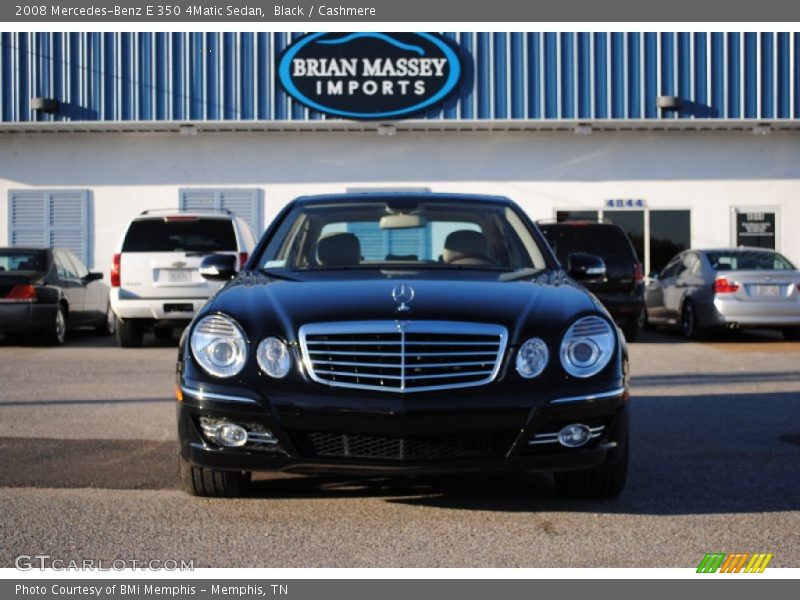 Black / Cashmere 2008 Mercedes-Benz E 350 4Matic Sedan