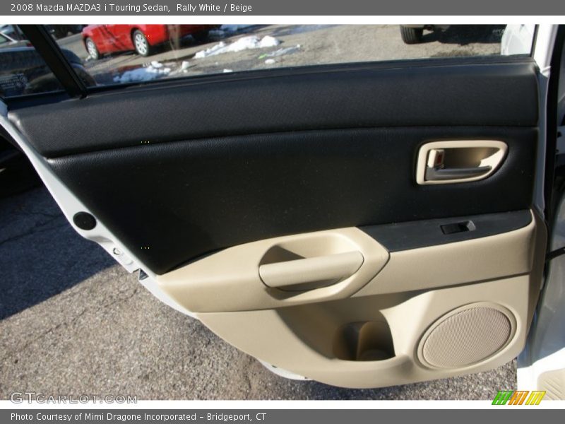 Rally White / Beige 2008 Mazda MAZDA3 i Touring Sedan
