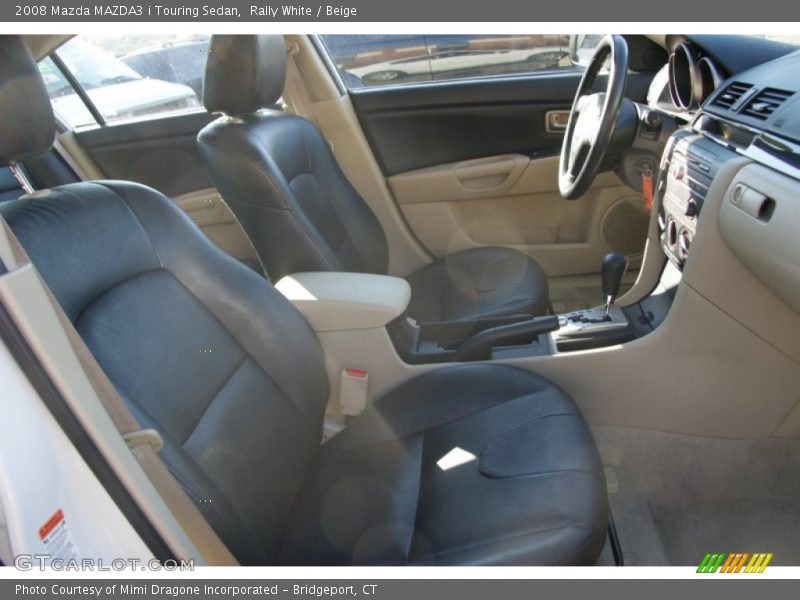 Rally White / Beige 2008 Mazda MAZDA3 i Touring Sedan