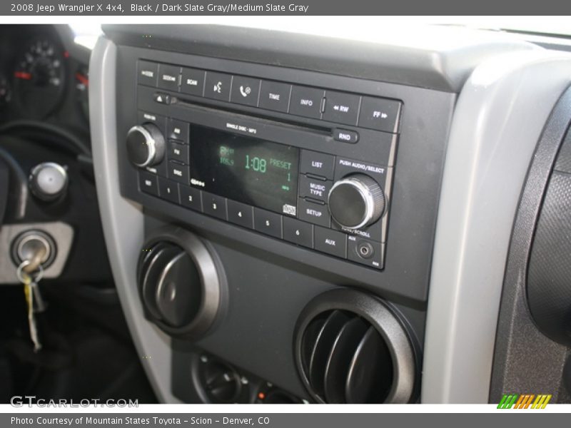 Black / Dark Slate Gray/Medium Slate Gray 2008 Jeep Wrangler X 4x4