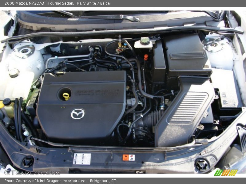 Rally White / Beige 2008 Mazda MAZDA3 i Touring Sedan