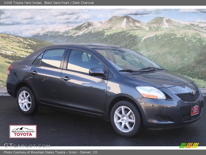 Black Sand Pearl / Dark Charcoal 2008 Toyota Yaris Sedan