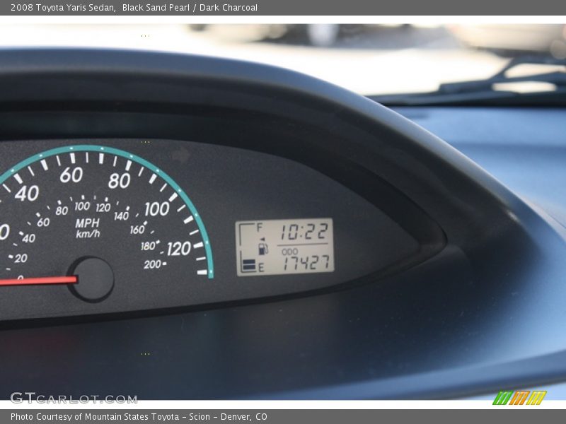 Black Sand Pearl / Dark Charcoal 2008 Toyota Yaris Sedan