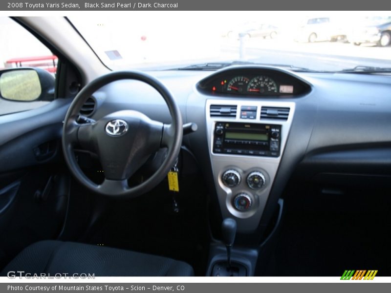 Black Sand Pearl / Dark Charcoal 2008 Toyota Yaris Sedan