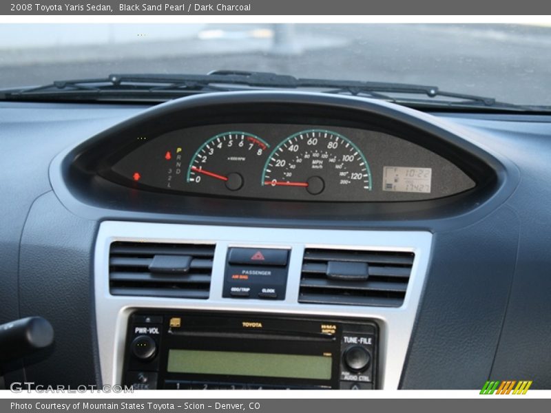 Black Sand Pearl / Dark Charcoal 2008 Toyota Yaris Sedan