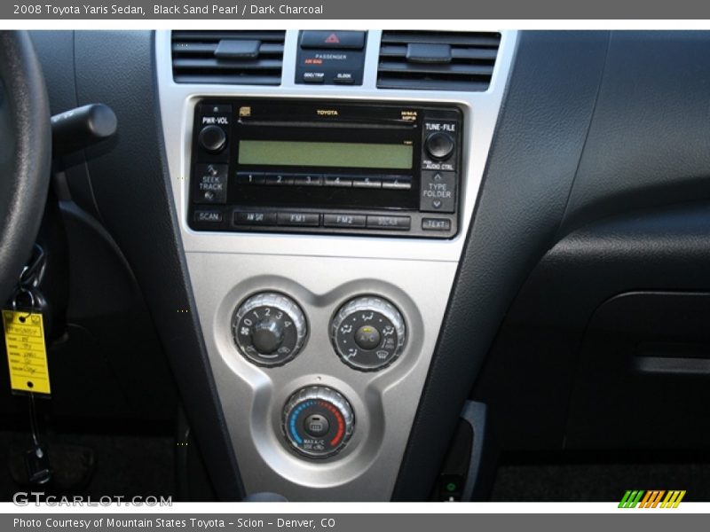 Black Sand Pearl / Dark Charcoal 2008 Toyota Yaris Sedan
