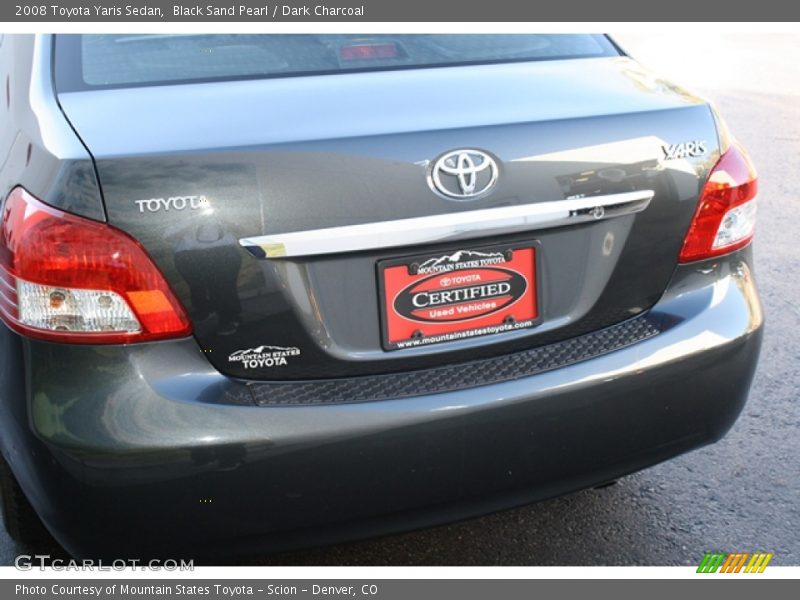 Black Sand Pearl / Dark Charcoal 2008 Toyota Yaris Sedan