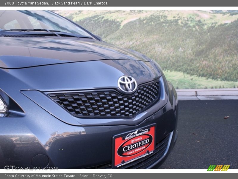 Black Sand Pearl / Dark Charcoal 2008 Toyota Yaris Sedan