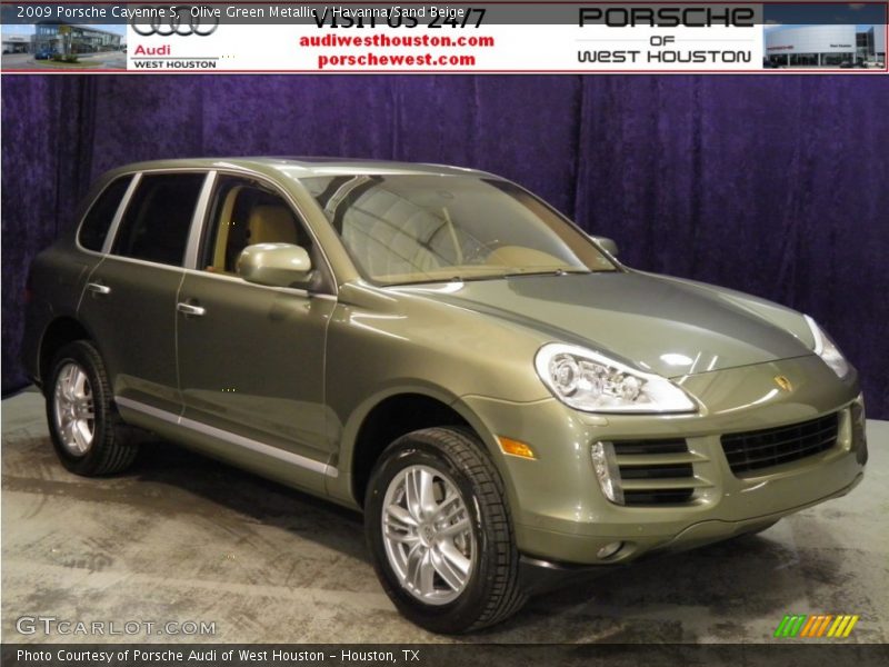 Olive Green Metallic / Havanna/Sand Beige 2009 Porsche Cayenne S