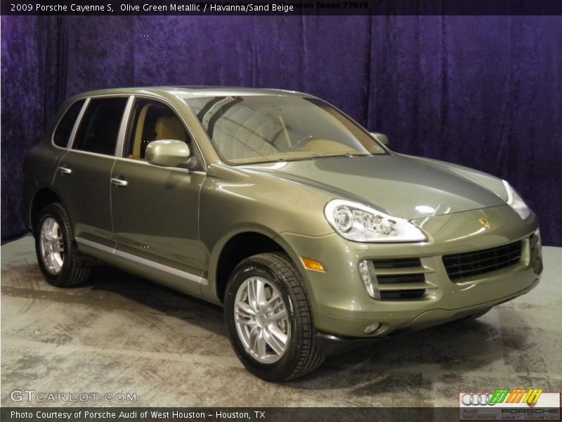 Olive Green Metallic / Havanna/Sand Beige 2009 Porsche Cayenne S
