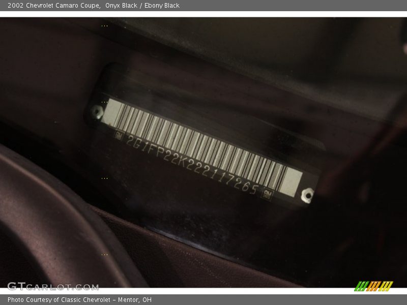 Onyx Black / Ebony Black 2002 Chevrolet Camaro Coupe