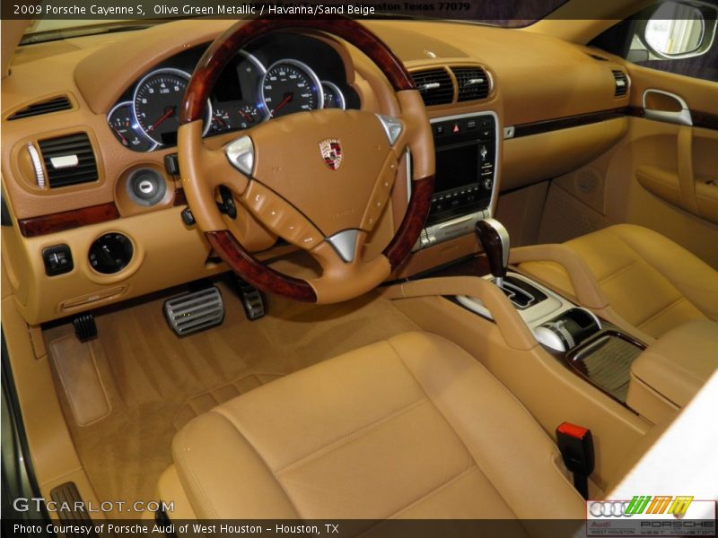 Olive Green Metallic / Havanna/Sand Beige 2009 Porsche Cayenne S