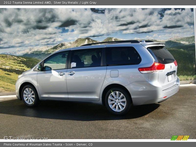 Silver Sky Metallic / Light Gray 2012 Toyota Sienna Limited AWD