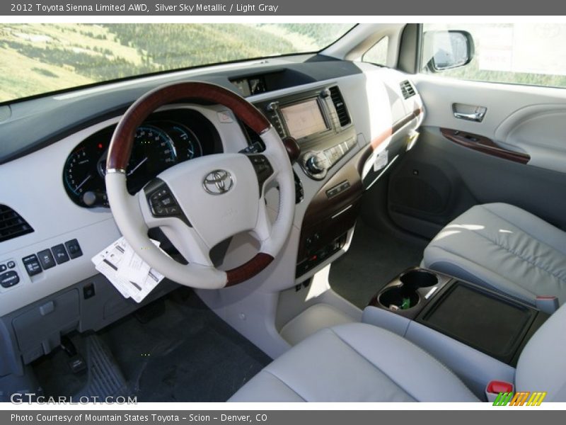 Silver Sky Metallic / Light Gray 2012 Toyota Sienna Limited AWD