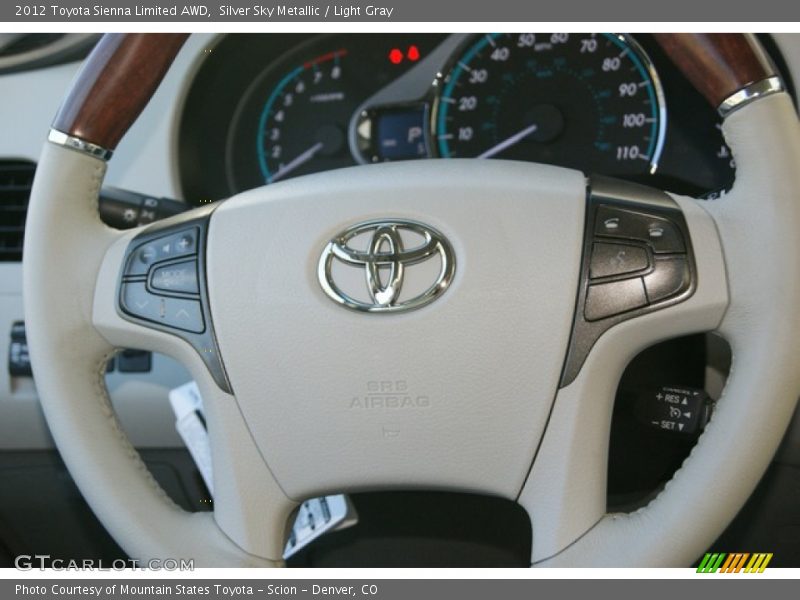 Silver Sky Metallic / Light Gray 2012 Toyota Sienna Limited AWD