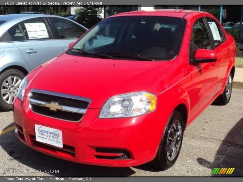 Victory Red / Charcoal 2010 Chevrolet Aveo LT Sedan