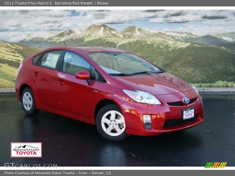 Barcelona Red Metallic / Bisque 2011 Toyota Prius Hybrid II