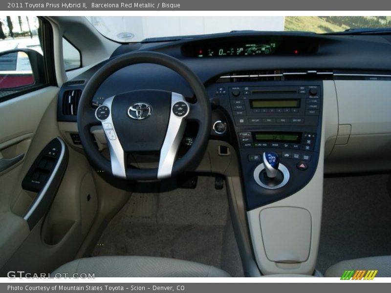 Barcelona Red Metallic / Bisque 2011 Toyota Prius Hybrid II