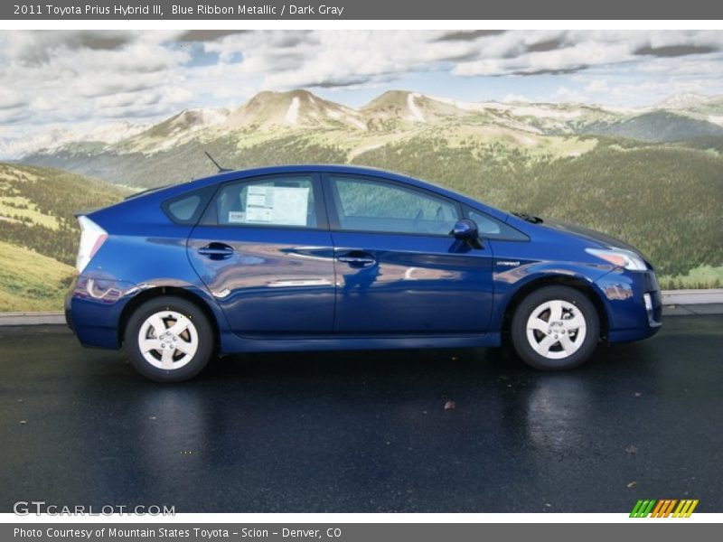 Blue Ribbon Metallic / Dark Gray 2011 Toyota Prius Hybrid III
