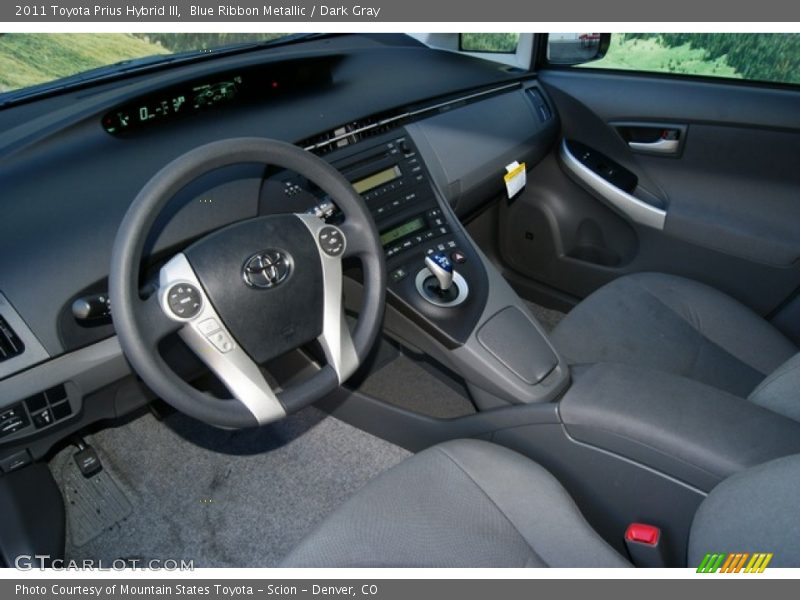 Blue Ribbon Metallic / Dark Gray 2011 Toyota Prius Hybrid III