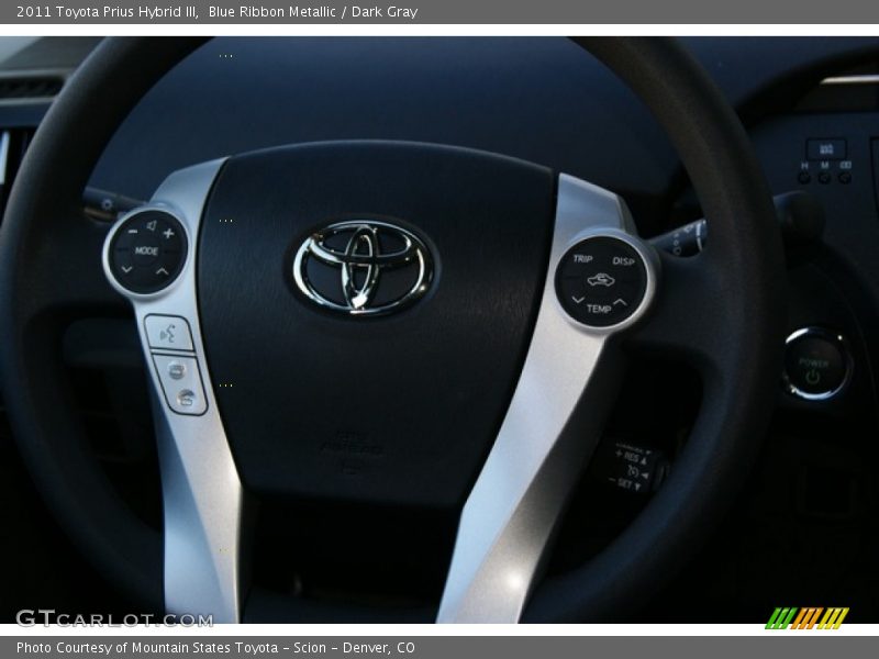 Blue Ribbon Metallic / Dark Gray 2011 Toyota Prius Hybrid III
