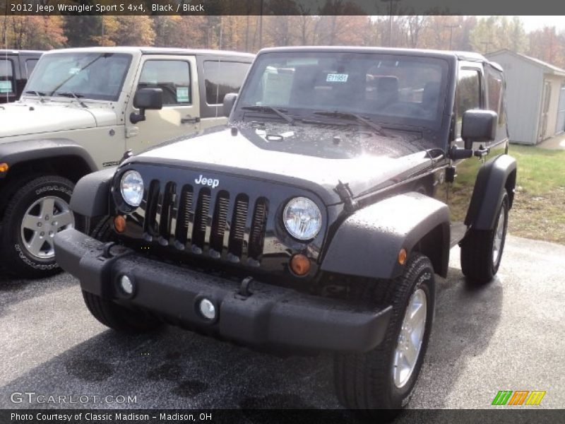 Black / Black 2012 Jeep Wrangler Sport S 4x4