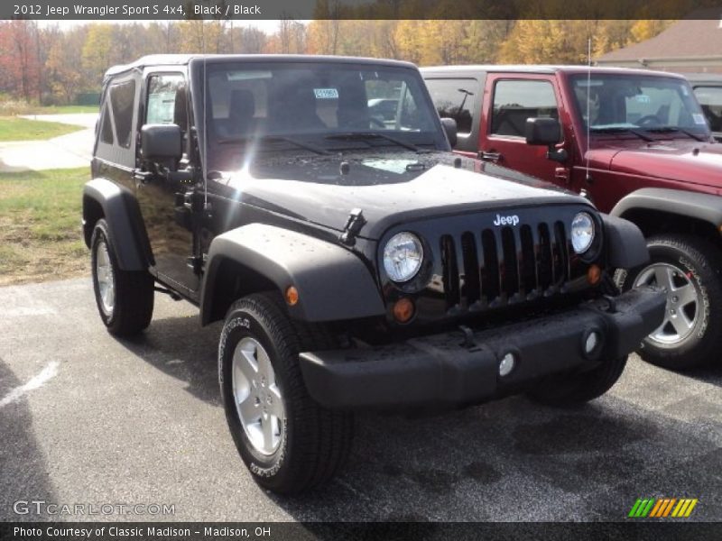 Black / Black 2012 Jeep Wrangler Sport S 4x4