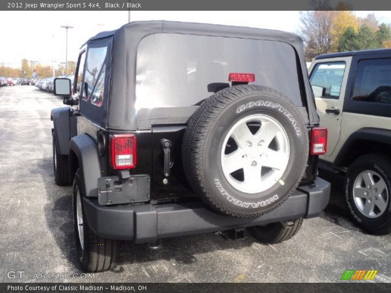 Black / Black 2012 Jeep Wrangler Sport S 4x4