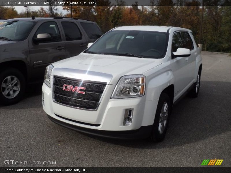 Olympic White / Jet Black 2012 GMC Terrain SLE AWD