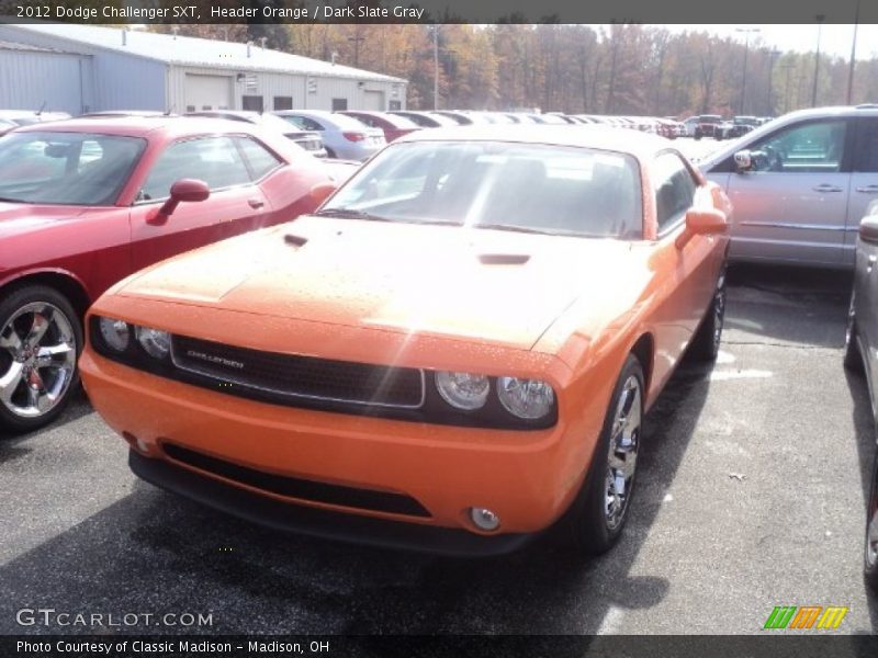Header Orange / Dark Slate Gray 2012 Dodge Challenger SXT