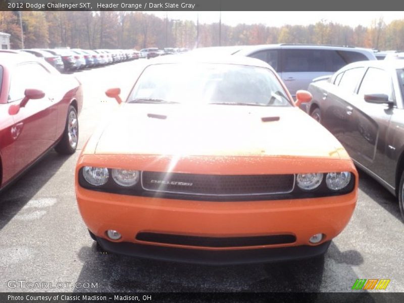 Header Orange / Dark Slate Gray 2012 Dodge Challenger SXT