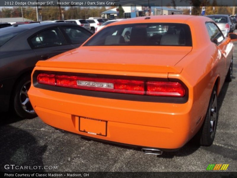 Header Orange / Dark Slate Gray 2012 Dodge Challenger SXT