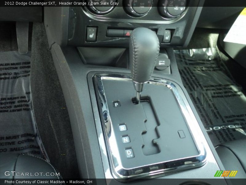 Header Orange / Dark Slate Gray 2012 Dodge Challenger SXT
