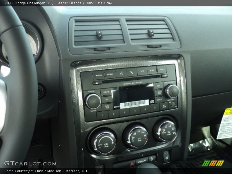 Header Orange / Dark Slate Gray 2012 Dodge Challenger SXT