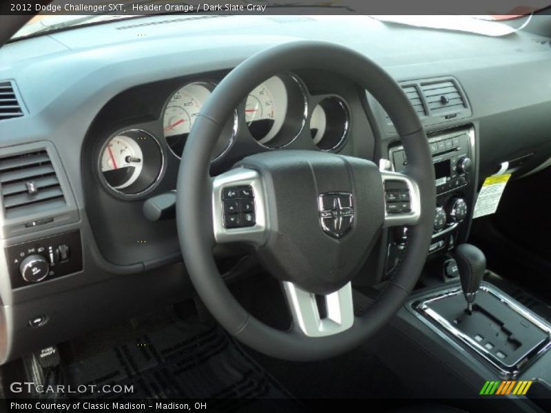 Header Orange / Dark Slate Gray 2012 Dodge Challenger SXT